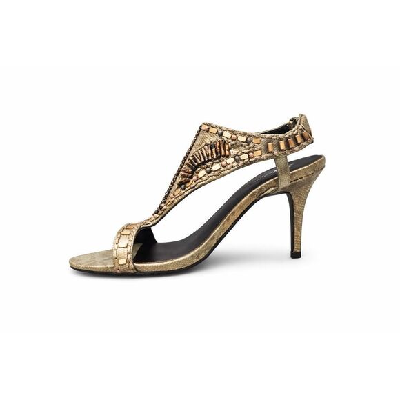 Elizabeth and James Beaded Ankle Strap Sandals Boho Heels Size 7 - Picture 2 of 4